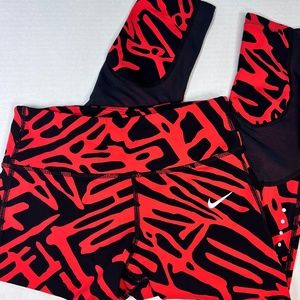 Nike Dri Fit Running Leggings Bright Coral/Black XS